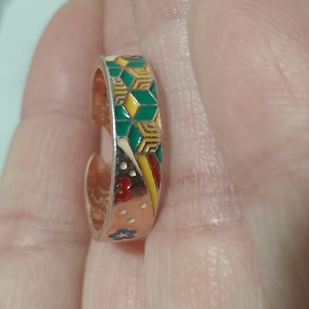 LANMENSY Demon Slayer Anime Ring 18kt Rose Gold Over 925 Sterling Silver Sz.7 - Picture 3 of 12